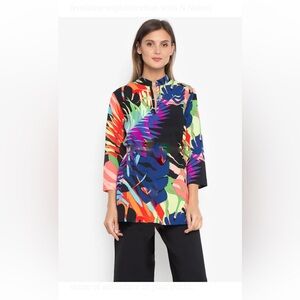 n natori Tunic printed crepe Colorful Women's Top